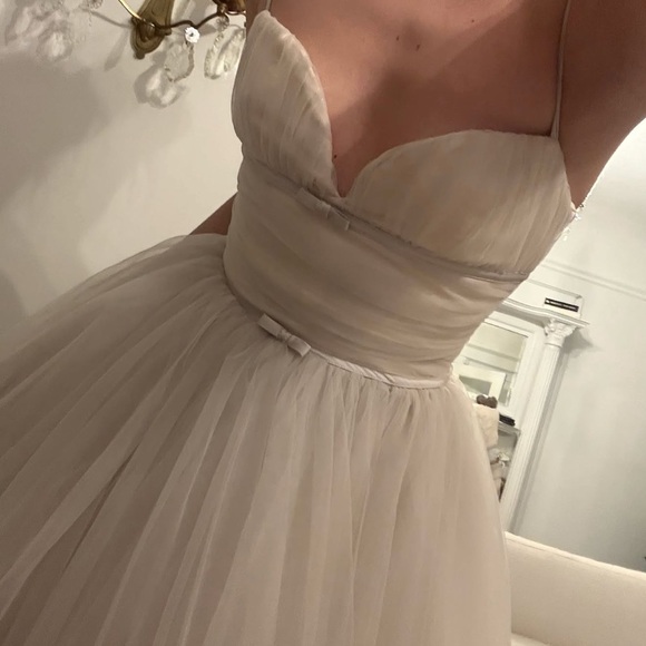 House of CB Cream Strapless Tulle Dress - Picture 3 of 8